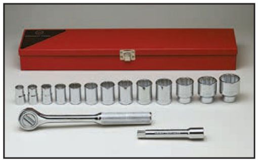 Picture of Wright Tool - 15 Piece 12 Pt. Standard Socket Set Stock No. 417 (Inactive)
