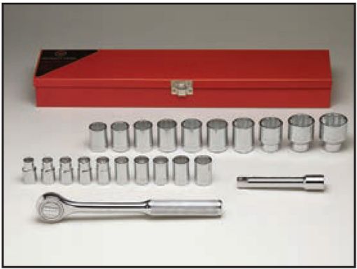 Picture of Wright Tool - 22 Piece 12Pt. Standard Metric Socket Set Stock No. 472 (Inactive)