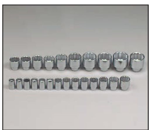 Picture of Wright Tool - 24 Piece 12 Pt. Standard Metric Socket Set Stock No. 624  (Inactive)