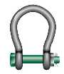 Picture of 3" Van Beest® G-4263 Screw Pin Wide Mouth Shackles with Bolt, Nut and Cotter | 75 Ton | ASGHMB83