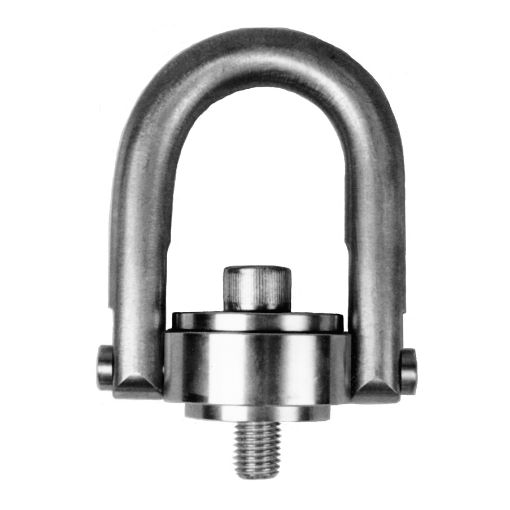 Picture of Actek® Metric Stainless Swivel Hoist Ring | Long U-Bar | M12x1.75 Thread Size | 19mm Thread Length | 525 Kgs. WLL
