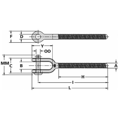 Picture of Jaw End Fitting Specifications - HG-4037