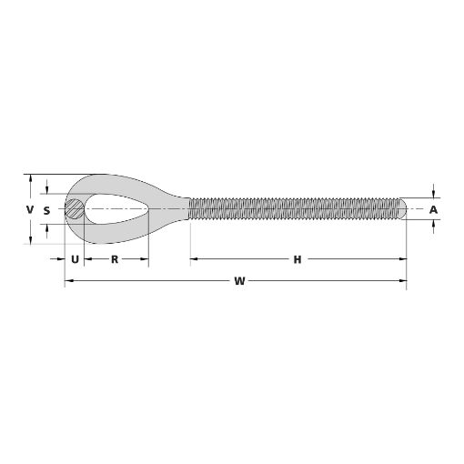 Picture of Eye End Fitting Specifications - HG-4037