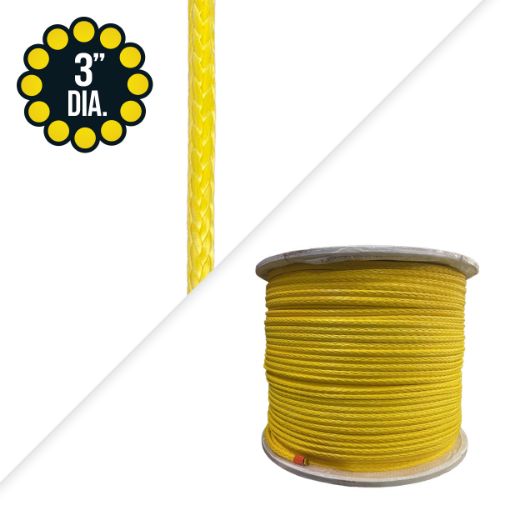 Buy Kanirope® Dyneema Rope PRO 3mm 10m Yellow 12-Strand Braided SK78  Heat-Set Coated Online at desertcartCyprus