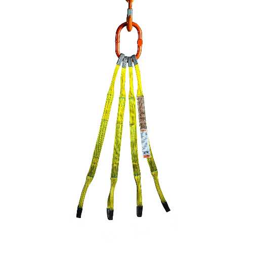 Picture of 3" Wide Quad Leg - Eye & Eye Sling Bridle | 4 Ply