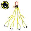 	uhmpe adjustable rope sling - four leg