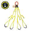 uhmpe adjustable rope sling - four leg