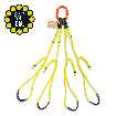 uhmpe adjustable rope sling - four leg
