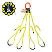 uhmpe adjustable rope sling - four leg