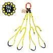 uhmpe adjustable rope sling - four leg