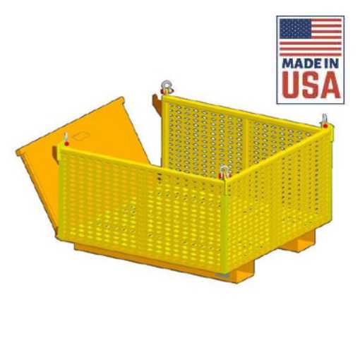 Picture of 36" x 36" x 28" Material Lifting Basket With Drop Side